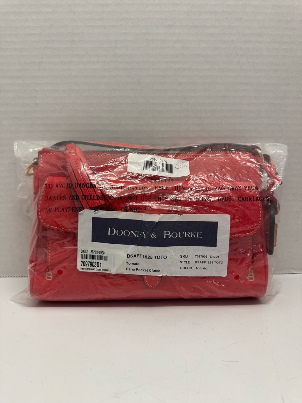 Dooney & Bourke Saffiano Leather Dana Pocket Clutch - Picture 12 of 12